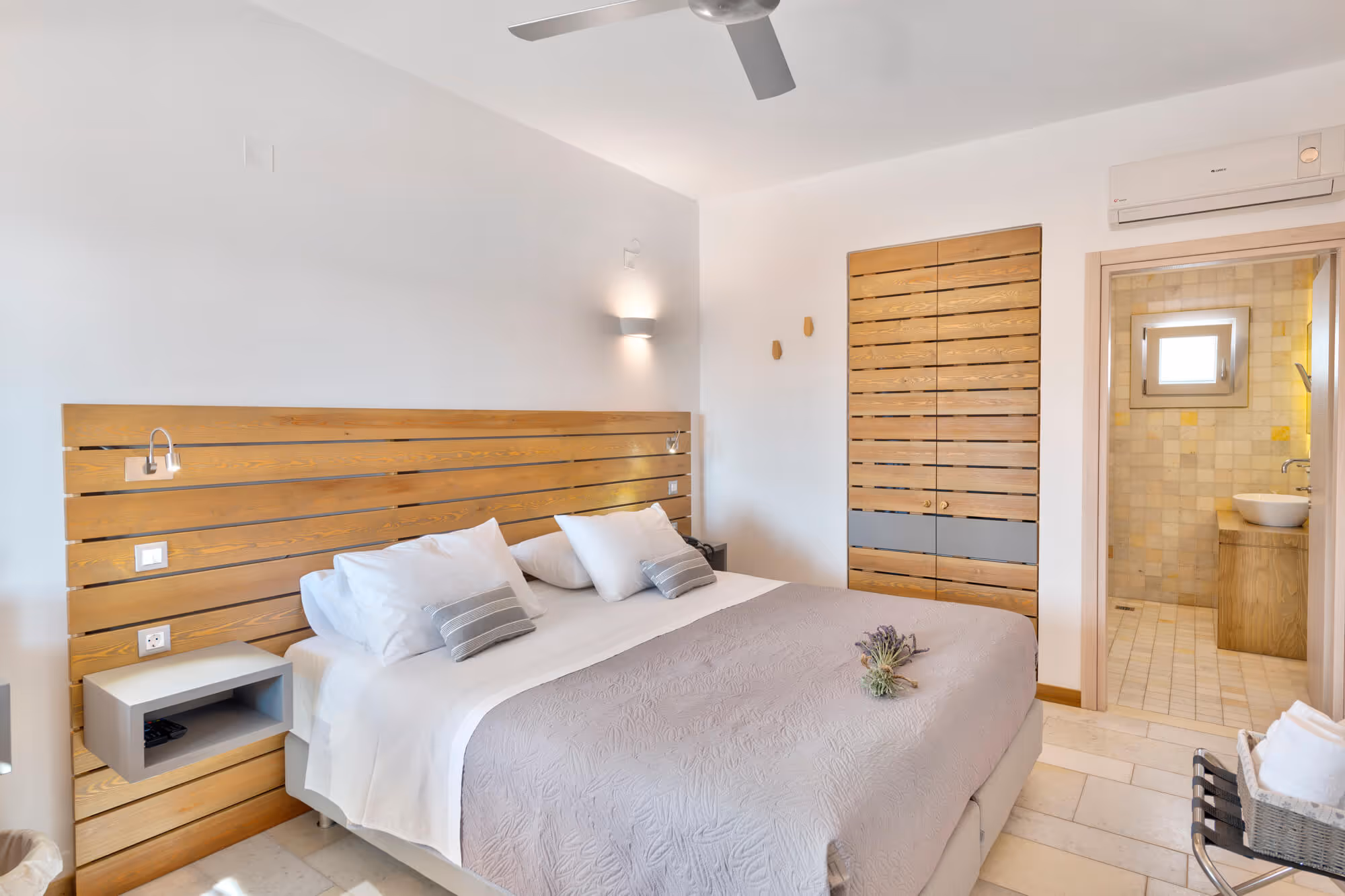 bedroom with beach view