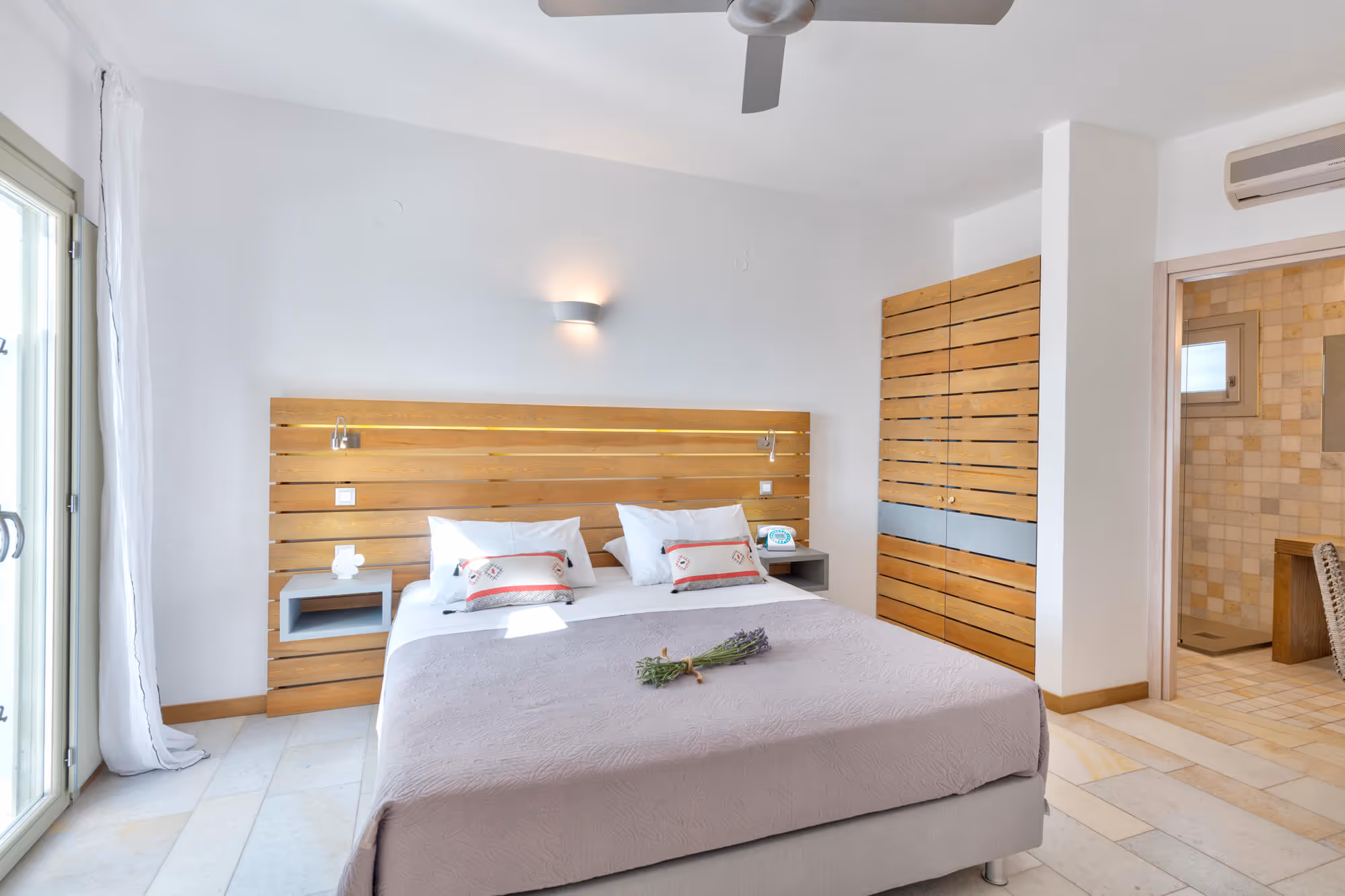 bedroom with beach view