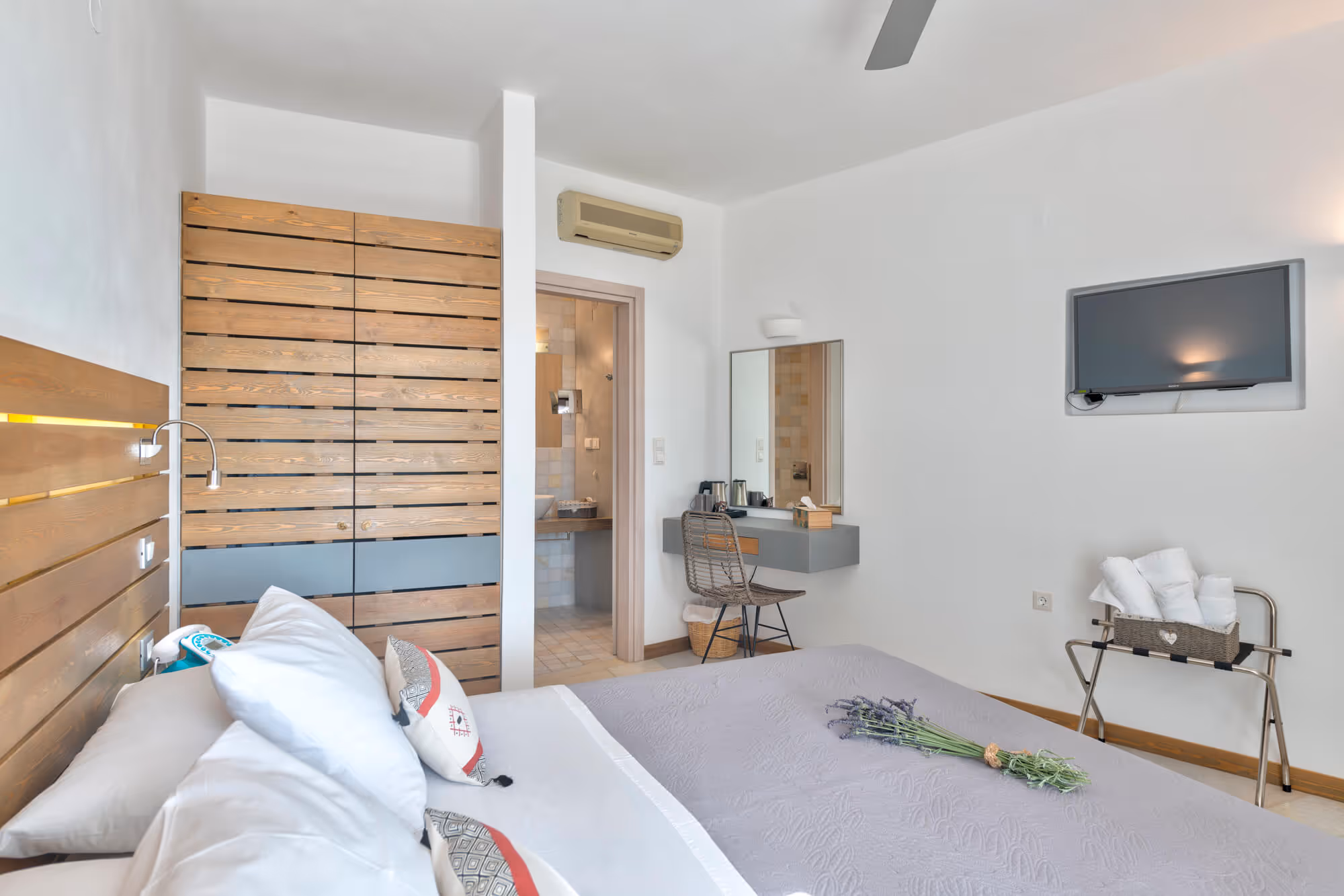 bedroom with beach view