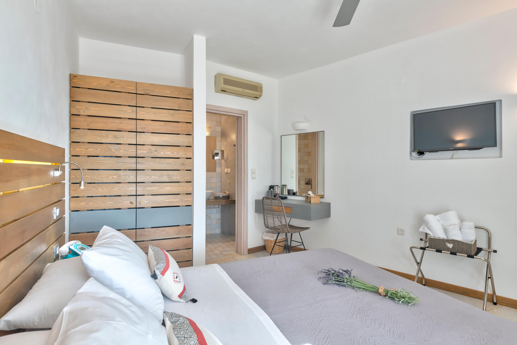 bedroom with beach view